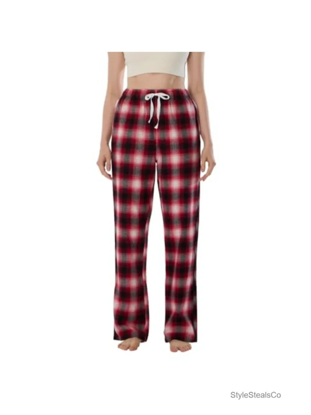 100% Cotton Pajama Pants for Tall Women 32/34 Inseam Loose Fit
